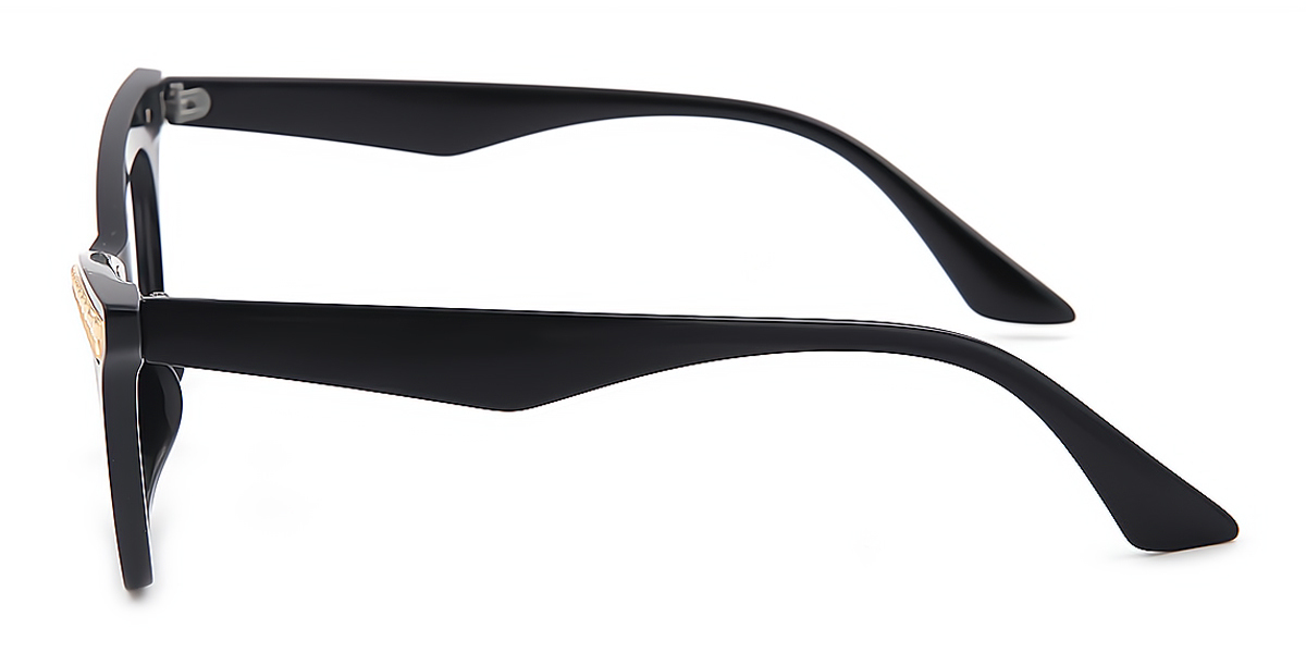 Black Cat Eye Unique Acetate Eyeglasses
