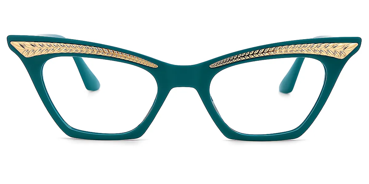 Blue Cat Eye Unique Acetate Eyeglasses