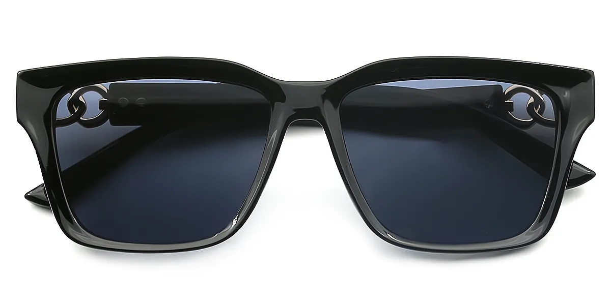 Black Rectangle Modish Acetate Eyeglasses