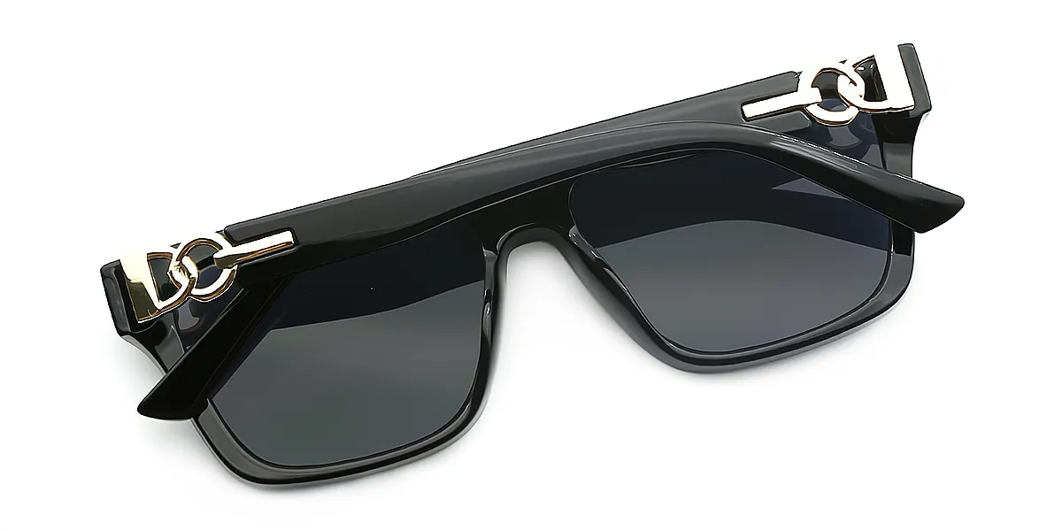 Black Rectangle Modish Acetate Eyeglasses
