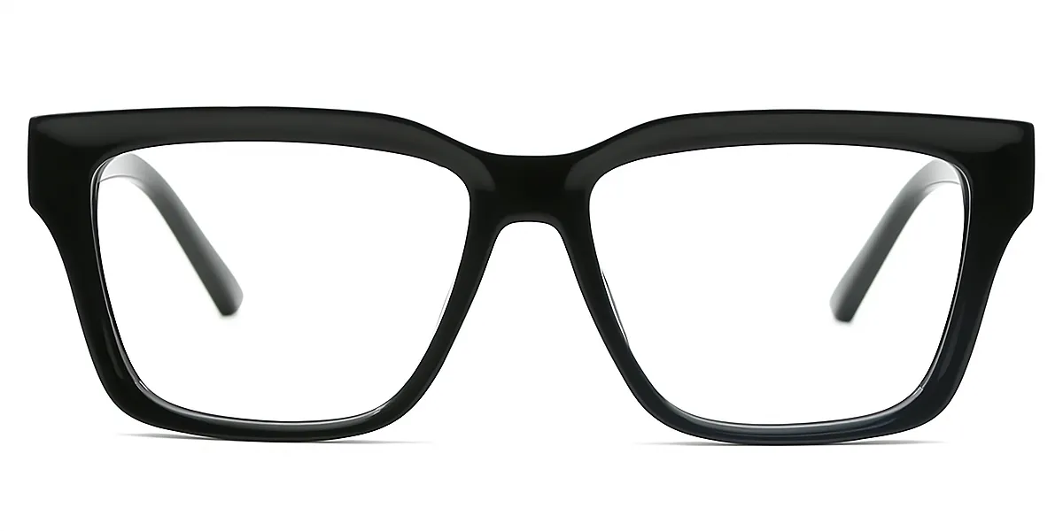 Black Rectangle Modish Acetate Eyeglasses