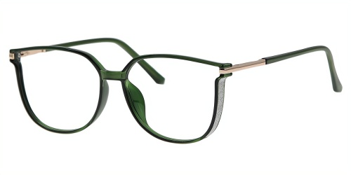 Black Cateye Rectangle Gorgeous Unique Full-rim Mix & Match Medium Glasses