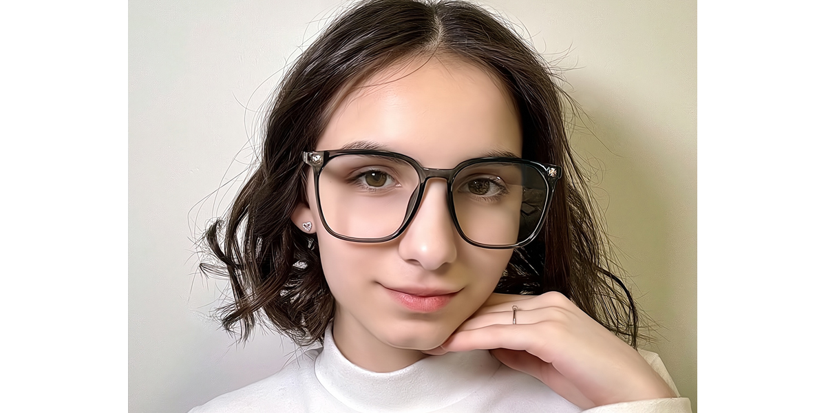 Gray Square Exquisite TR90 Eyeglasses