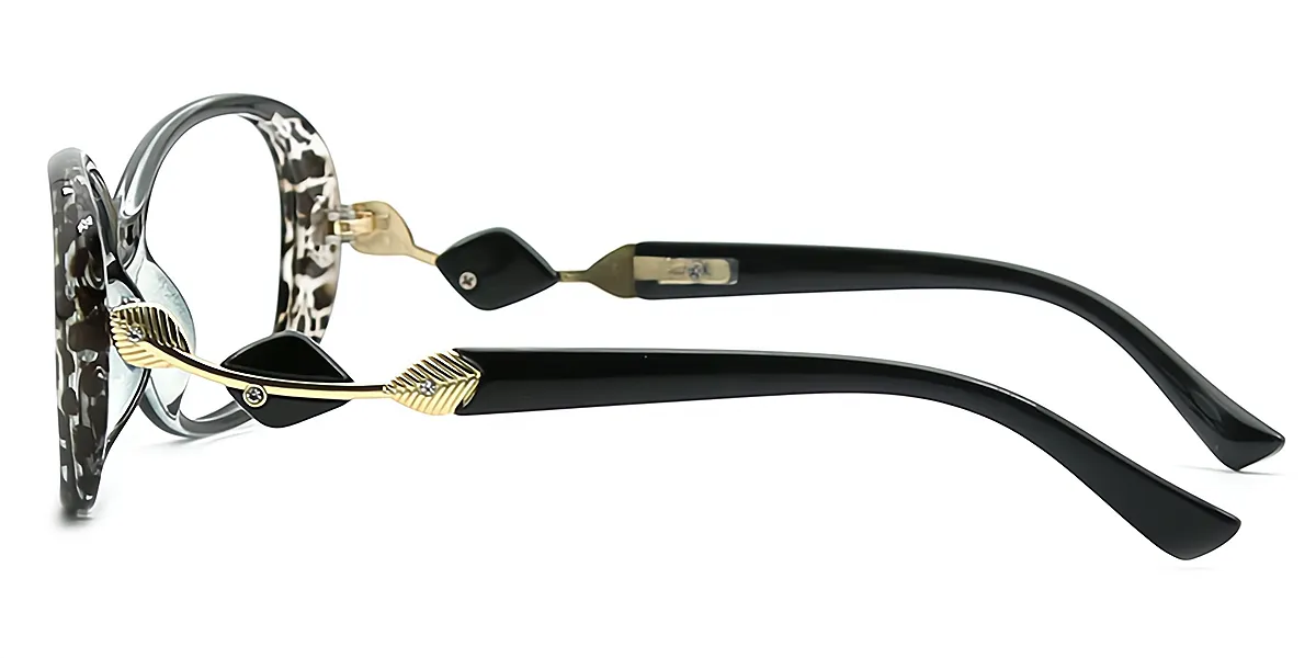 Black Oval Exquisite TR90 Eyeglasses