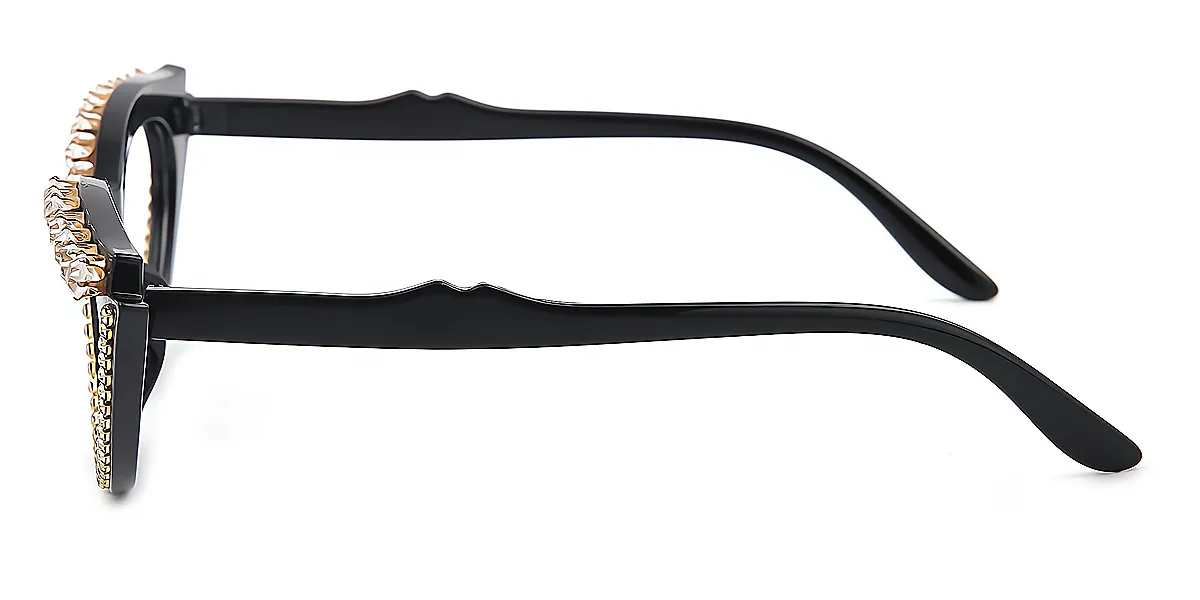 Black Cat Eye Exquisite Hipster Plastic Eyeglasses