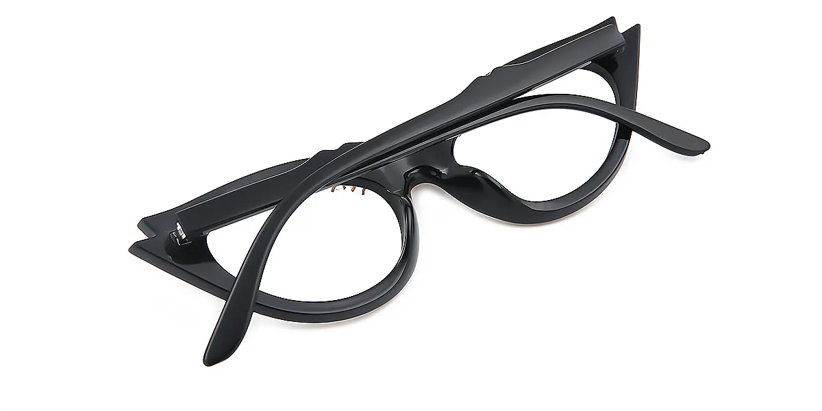 Black Cat Eye Exquisite Hipster Plastic Eyeglasses