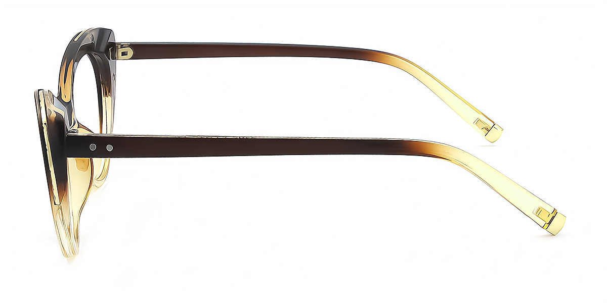 Brown Butterfly Exquisite Mixed Materials Eyeglasses