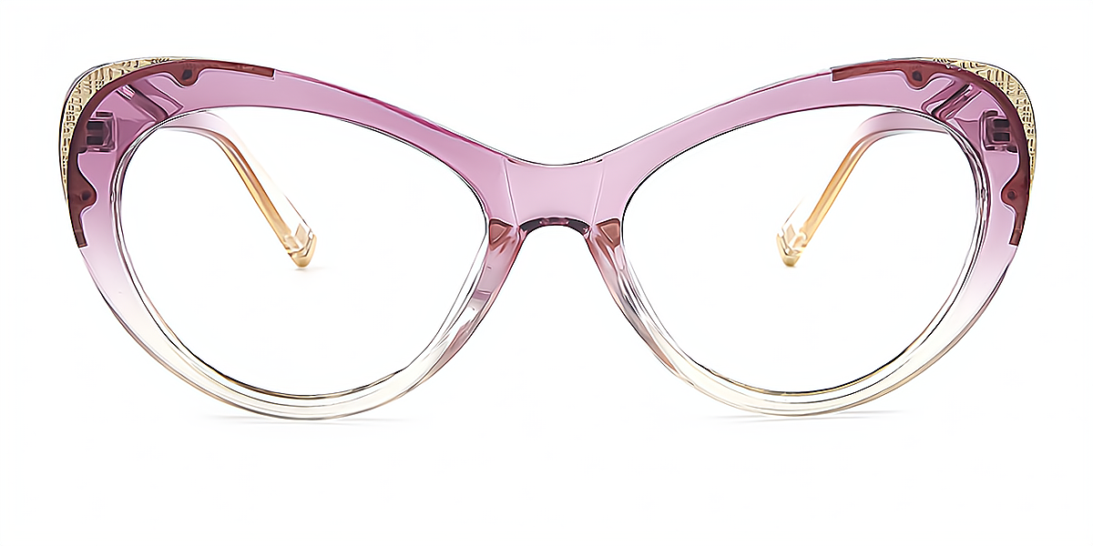 Purple Butterfly Exquisite Mixed Materials Eyeglasses