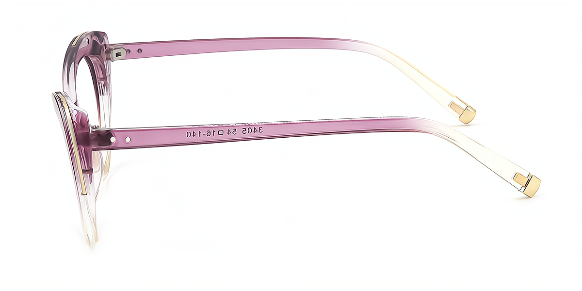 Purple Butterfly Exquisite Mixed Materials Eyeglasses