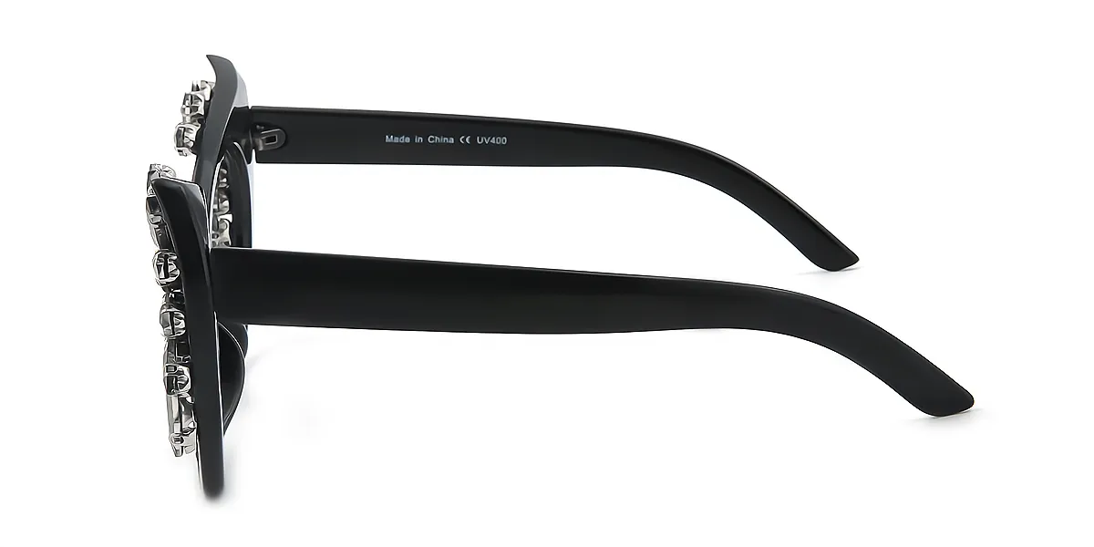 Black Cat Eye Hipster Plastic Eyeglasses
