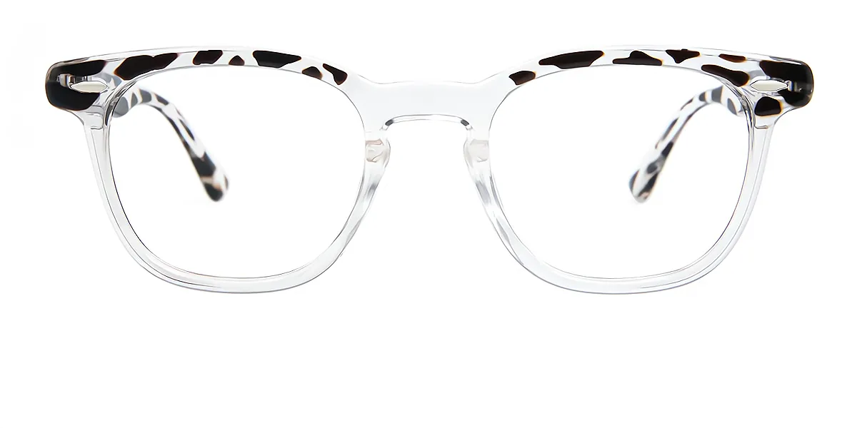 Tortoise Rectangle Simple Acetate Eyeglasses