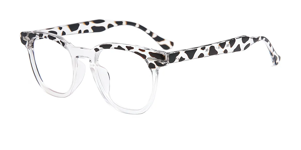Tortoise Rectangle Simple Acetate Eyeglasses