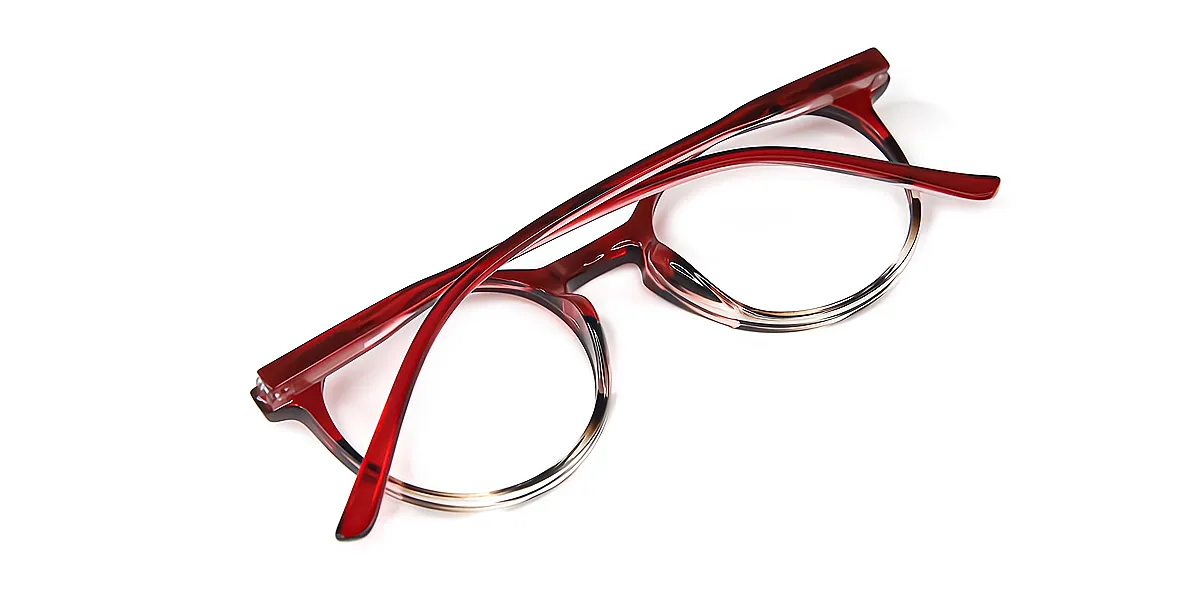 Red Mix Round Classic TR90 Eyeglasses