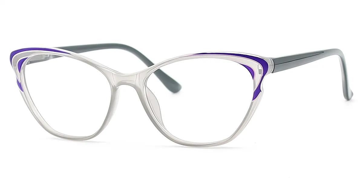 Grey Translucent Cat Eye Chic Exquisite TR90 Eyeglasses