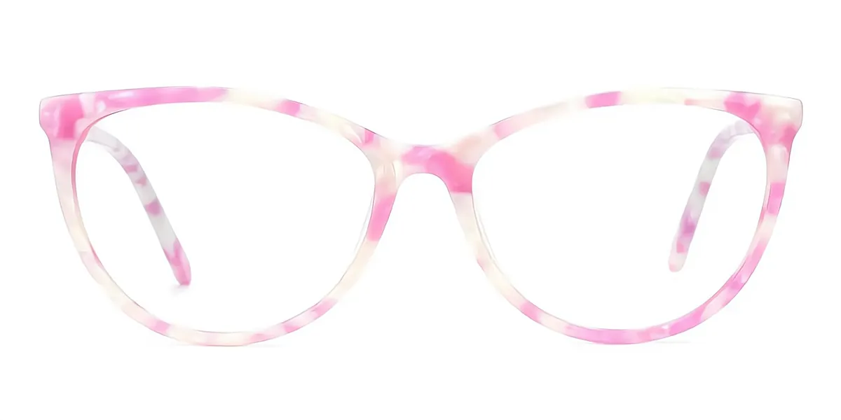 Pink Cat Eye Exquisite Acetate Eyeglasses