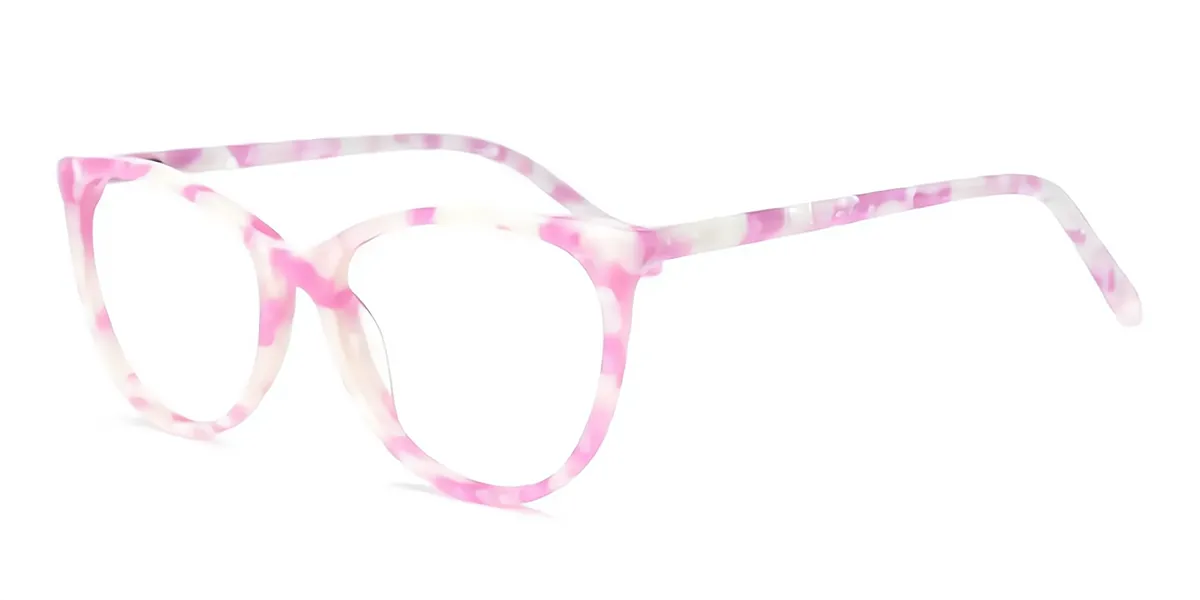 Pink Cat Eye Exquisite Acetate Eyeglasses
