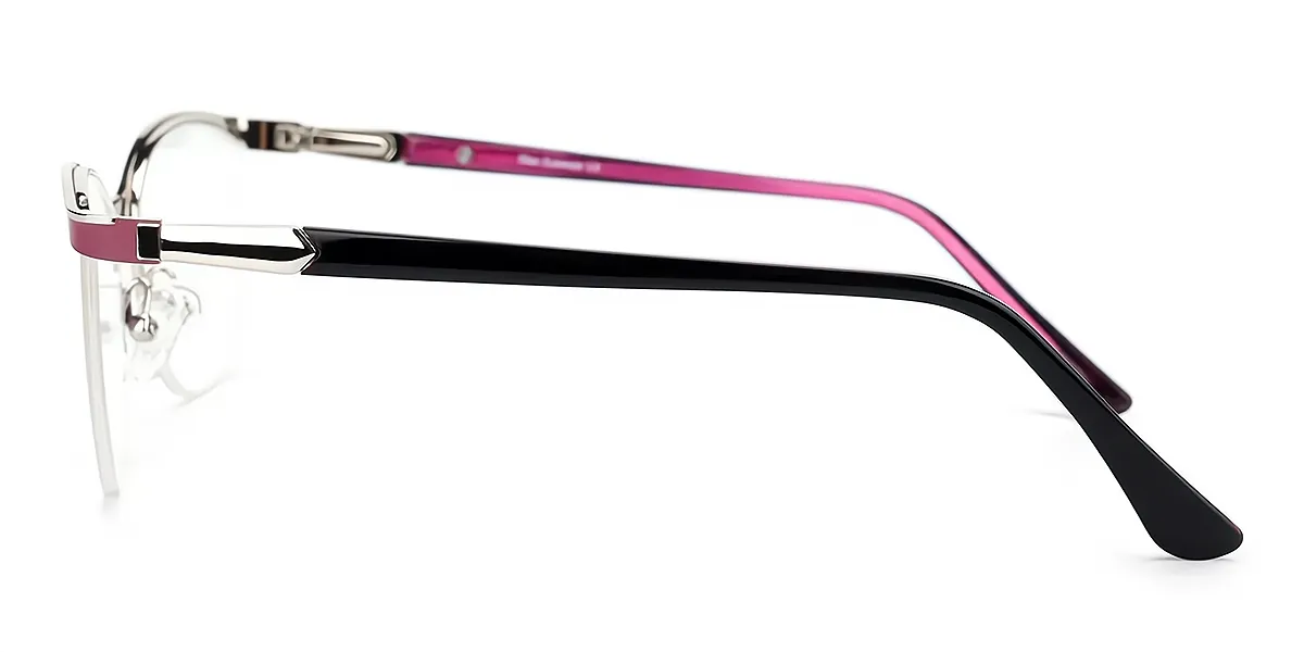 Purple Butterfly Classic Thin Metal Eyeglasses