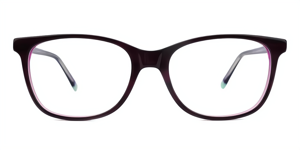 Fuchsia Rectangle Classic Acetate Eyeglasses