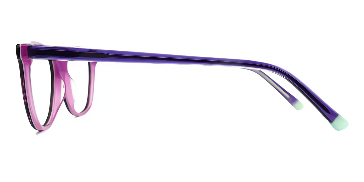 Fuchsia Rectangle Classic Acetate Eyeglasses