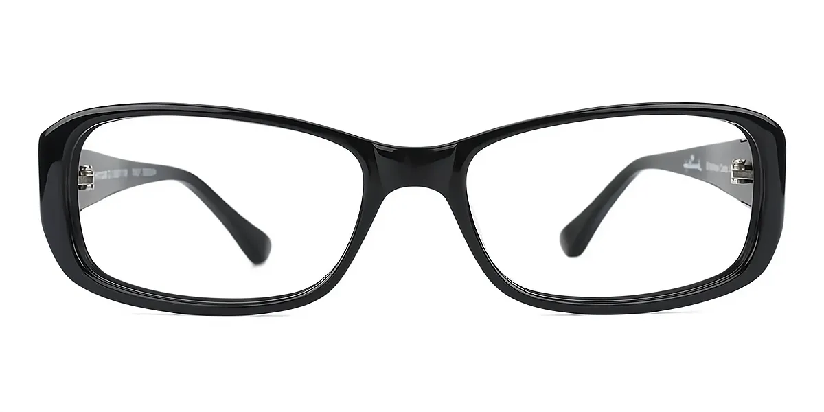 Black Rectangle Geek-Chic TR90 Eyeglasses