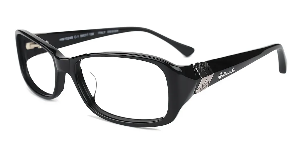 Black Rectangle Geek-Chic TR90 Eyeglasses