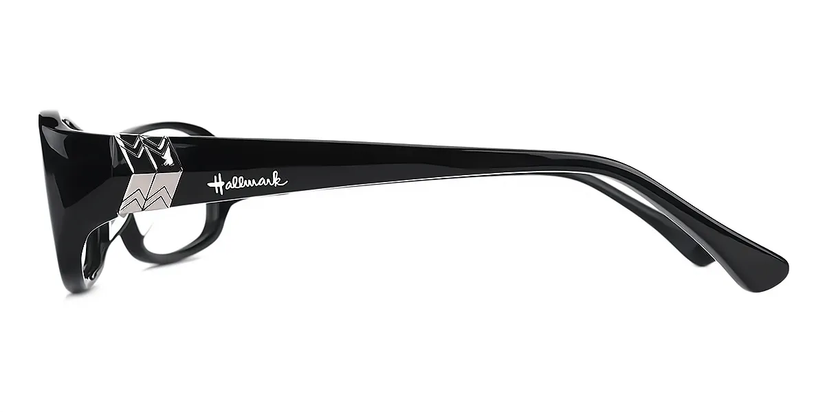 Black Rectangle Geek-Chic TR90 Eyeglasses