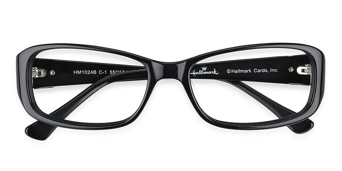 Black Rectangle Geek-Chic TR90 Eyeglasses