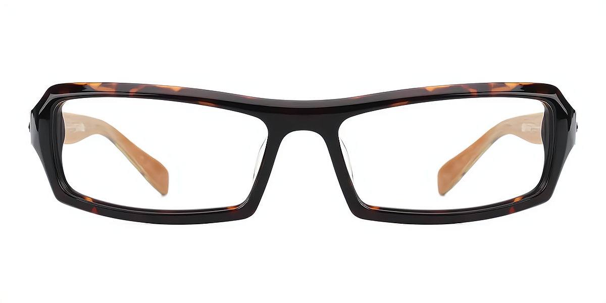 Tortoise Rectangle Geek-Chic TR90 Eyeglasses