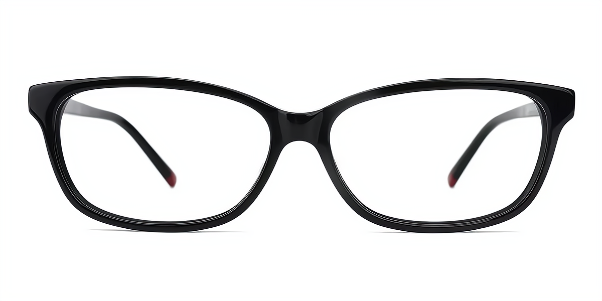 Black Rectangle Classic Acetate Eyeglasses