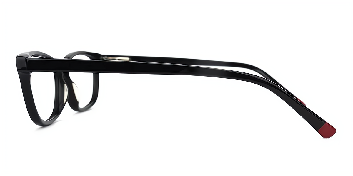 Black Rectangle Classic Acetate Eyeglasses