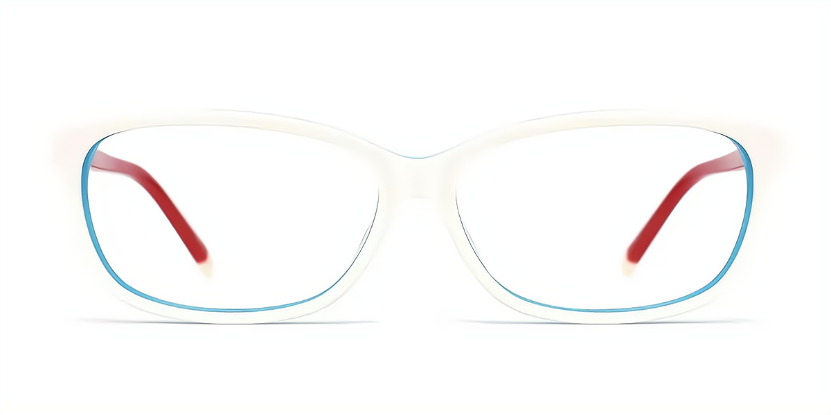 White Rectangle Classic Acetate Eyeglasses
