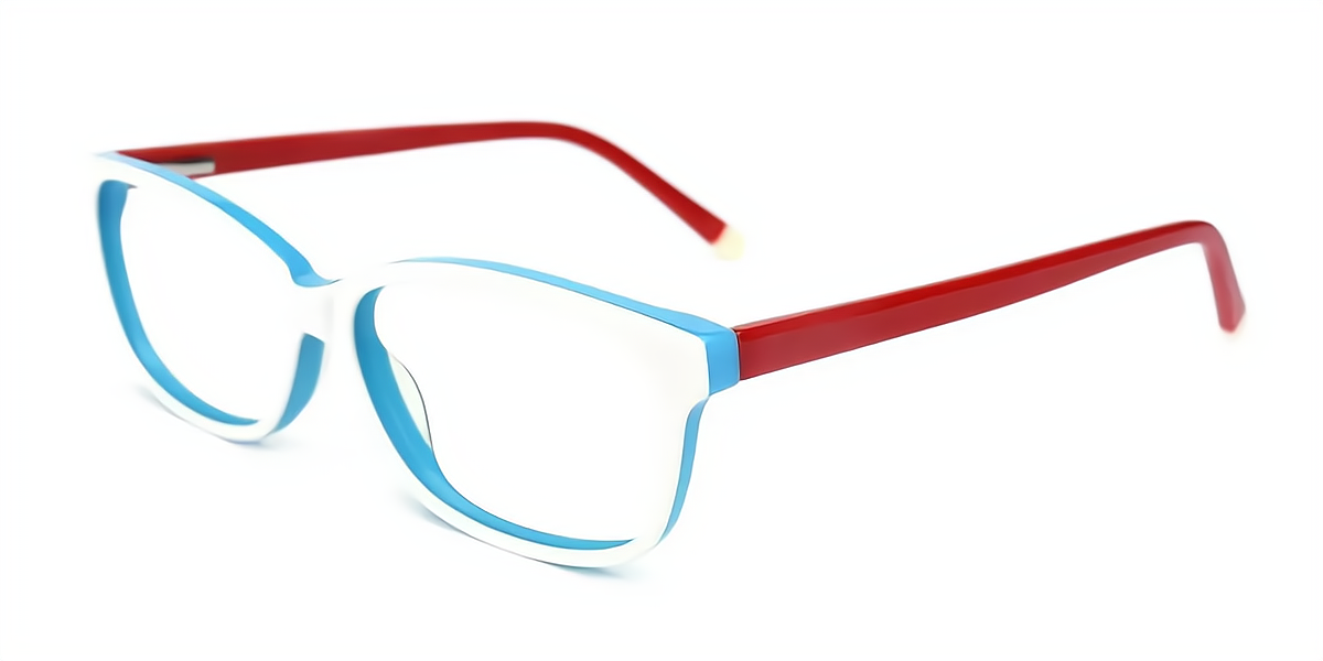 White Rectangle Classic Acetate Eyeglasses