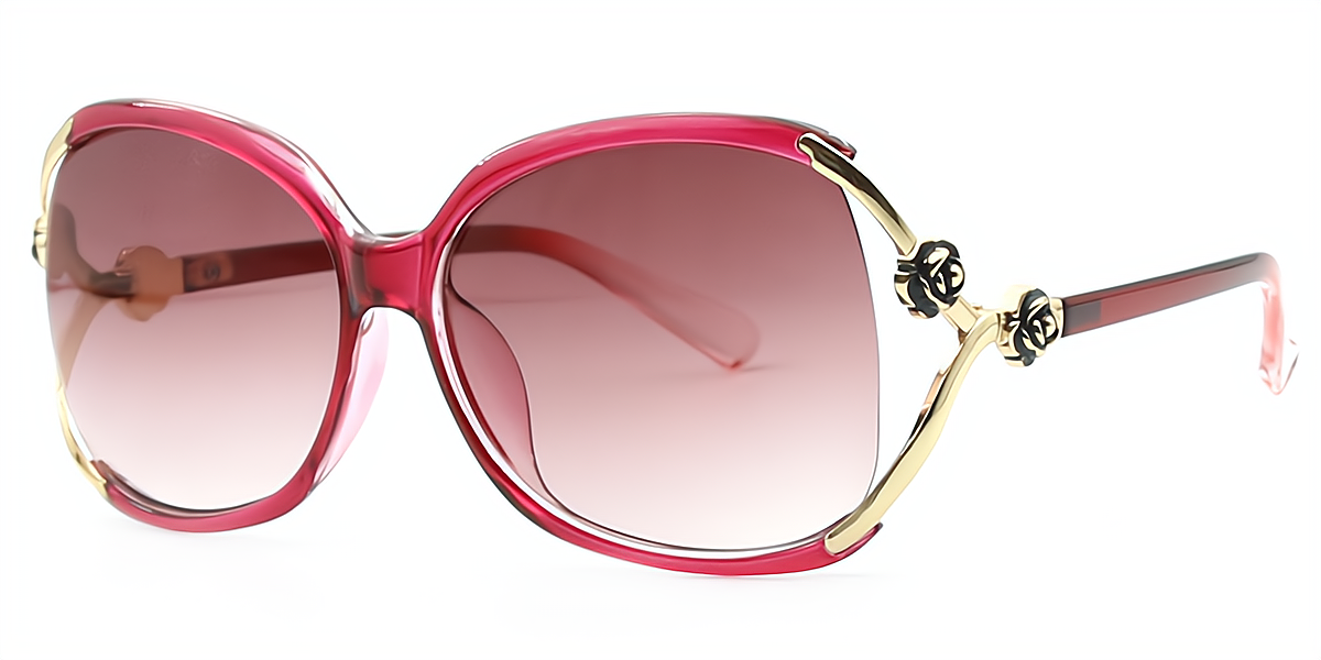 Red Oval Hipster Exquisite Plastic Eyeglasses