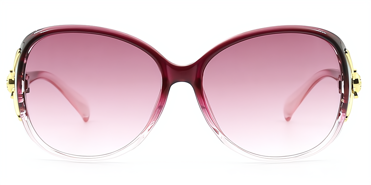 Purple Oval Exquisite Plastic Eyeglasses
