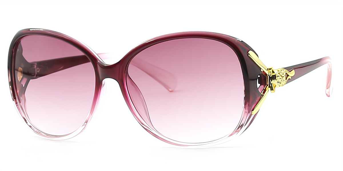 Purple Oval Exquisite Plastic Eyeglasses
