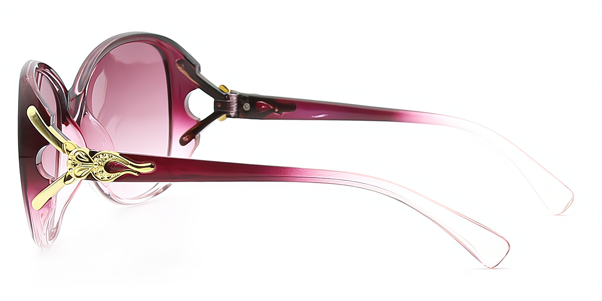 Purple Oval Exquisite Plastic Eyeglasses