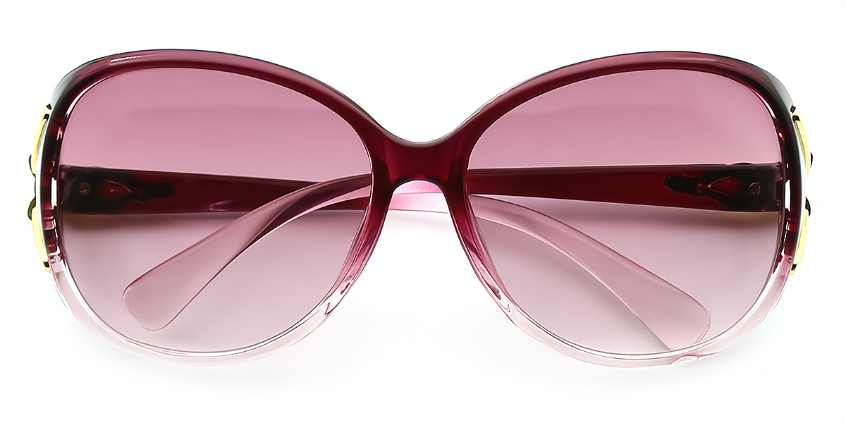 Purple Oval Exquisite Plastic Eyeglasses
