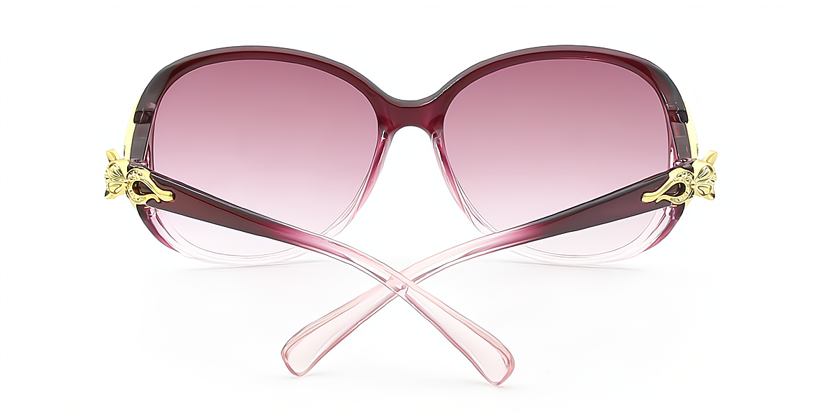 Purple Oval Exquisite Plastic Eyeglasses