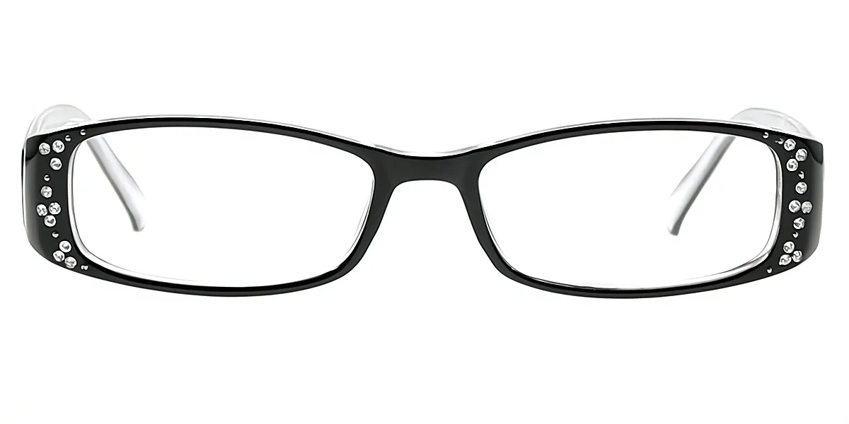 Black Rectangle Narrow TR90 Eyeglasses