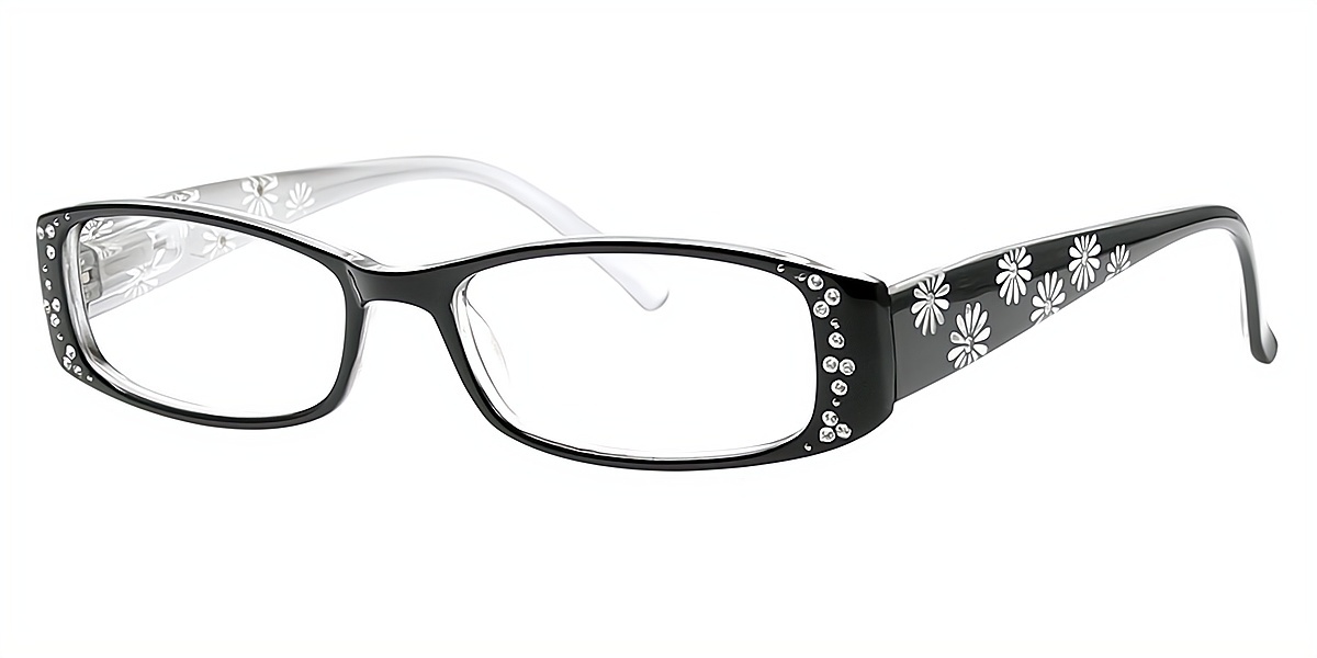 Black Rectangle Narrow TR90 Eyeglasses