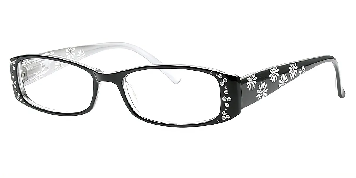 Black Rectangle Narrow TR90 Eyeglasses