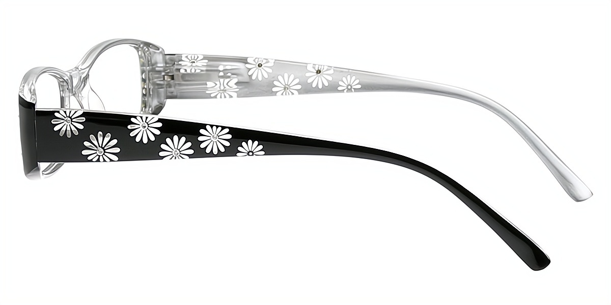 Black Rectangle Narrow TR90 Eyeglasses