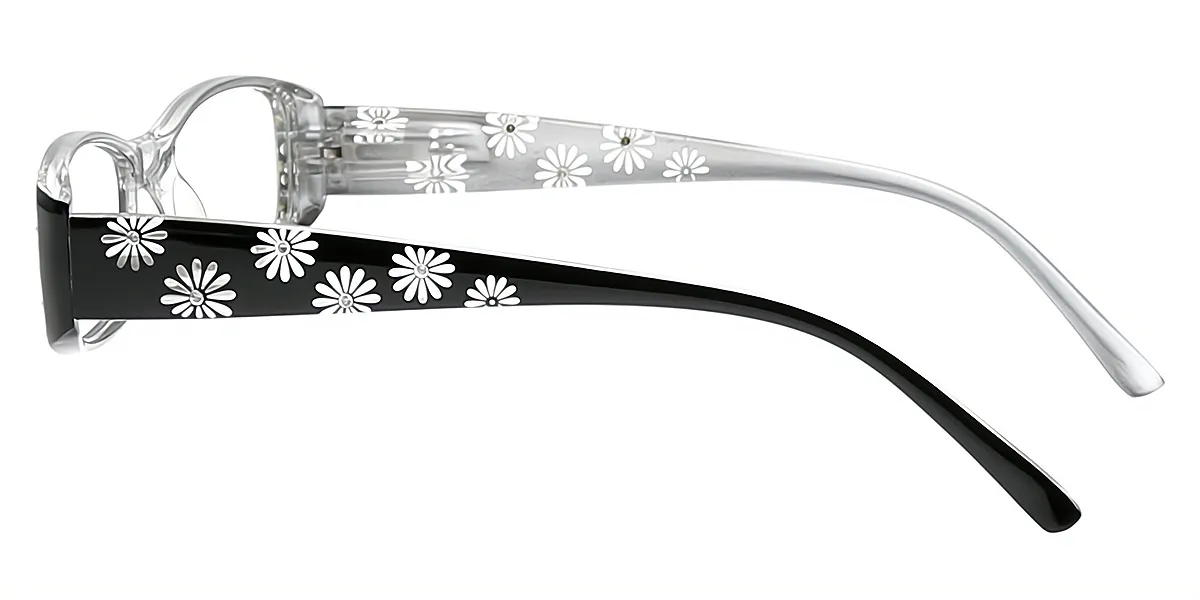 Black Rectangle Narrow TR90 Eyeglasses