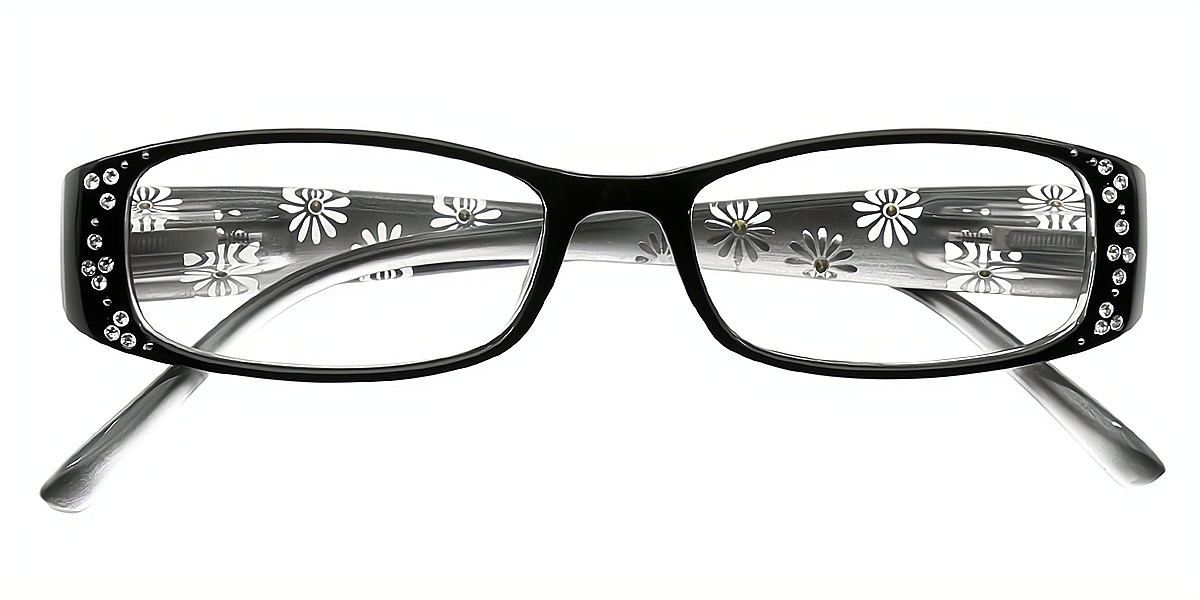 Black Rectangle Narrow TR90 Eyeglasses
