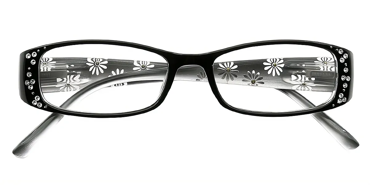 Black Rectangle Narrow TR90 Eyeglasses