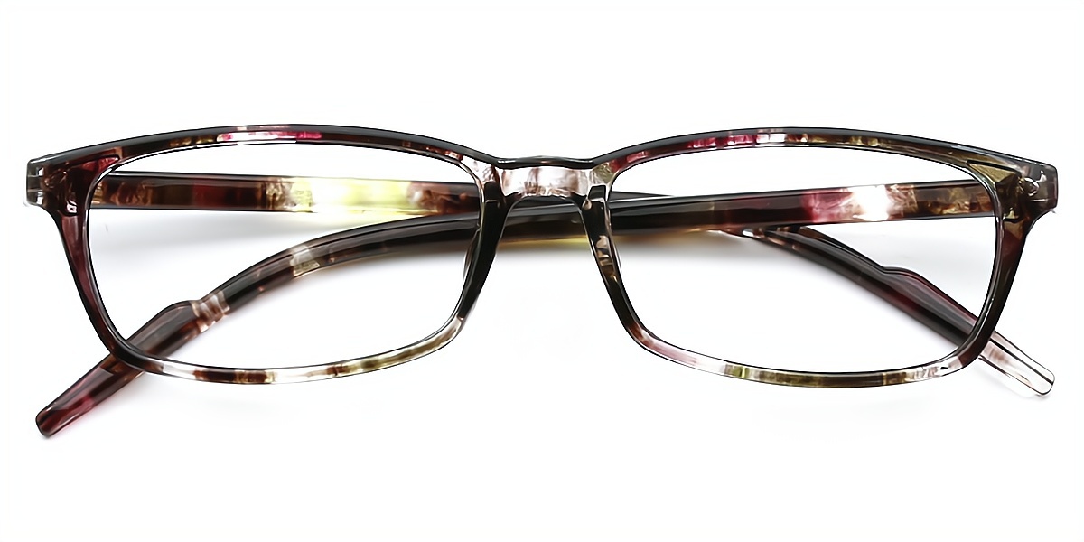 Mix Rectangle Narrow Plastic Eyeglasses