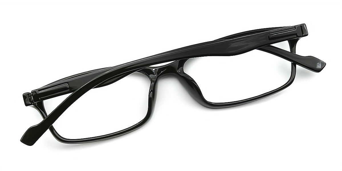 Black Rectangle Lightweight TR90 Eyeglasses