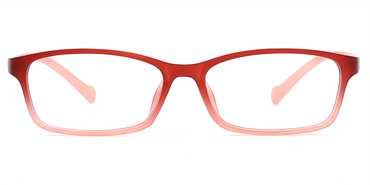 Red Rectangle Lightweight TR90 Eyeglasses