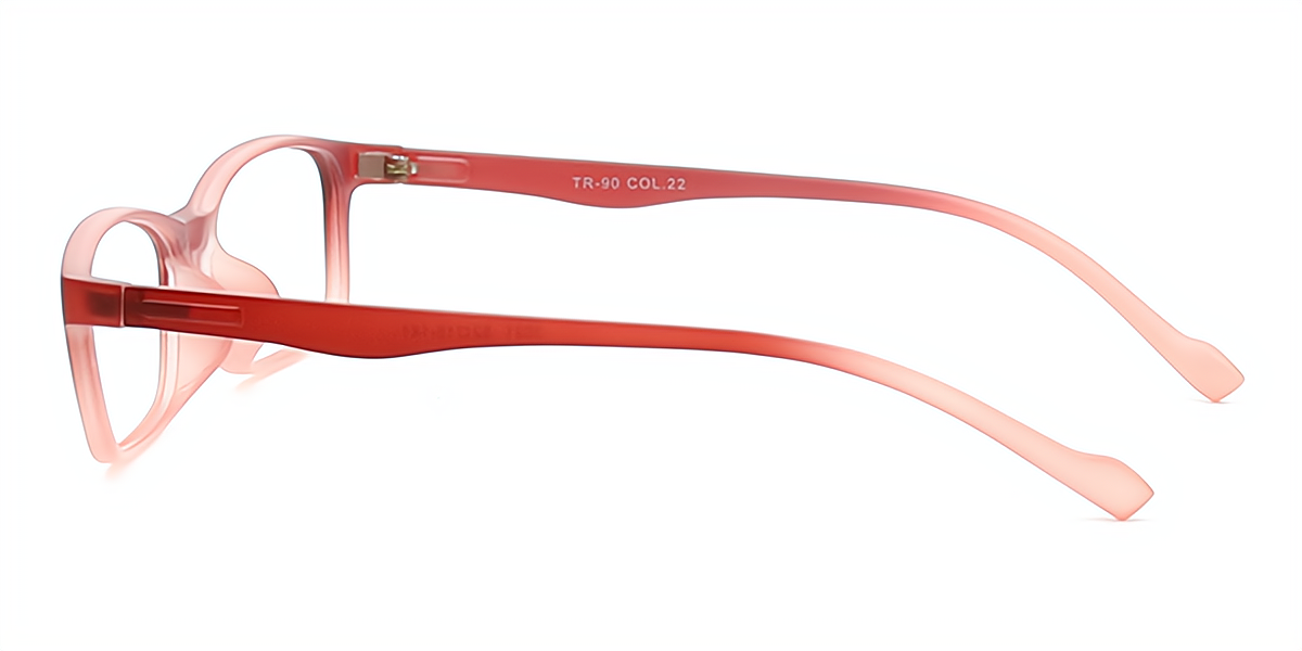 Red Rectangle Lightweight TR90 Eyeglasses