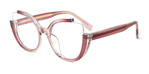 Tortoiseshell Cateye Gorgeous Unique Semi-rimless Plastic Large Glasses